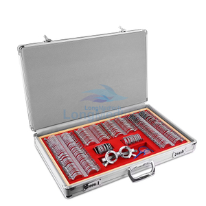 Lentilles optiques L-266, cadre d'essai en bo&icirc;te en aluminium de 266 pi&egrave;ces