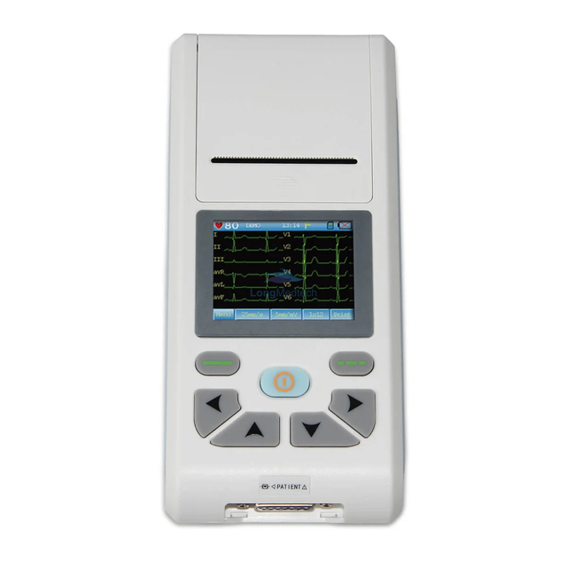 جهاز تخطيط كهربية القلب ECG90A بثلاث قنوات لتخطيط كهربية القلب